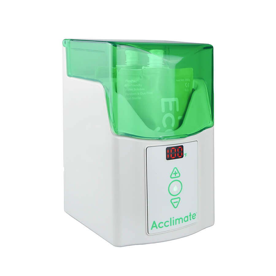 The Acclimate Gel Warmer is avaiable at ERI
