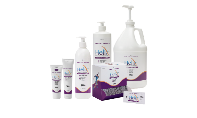 Helix Pain Relieving Cream - Avalaible at ERI in multiple packaging