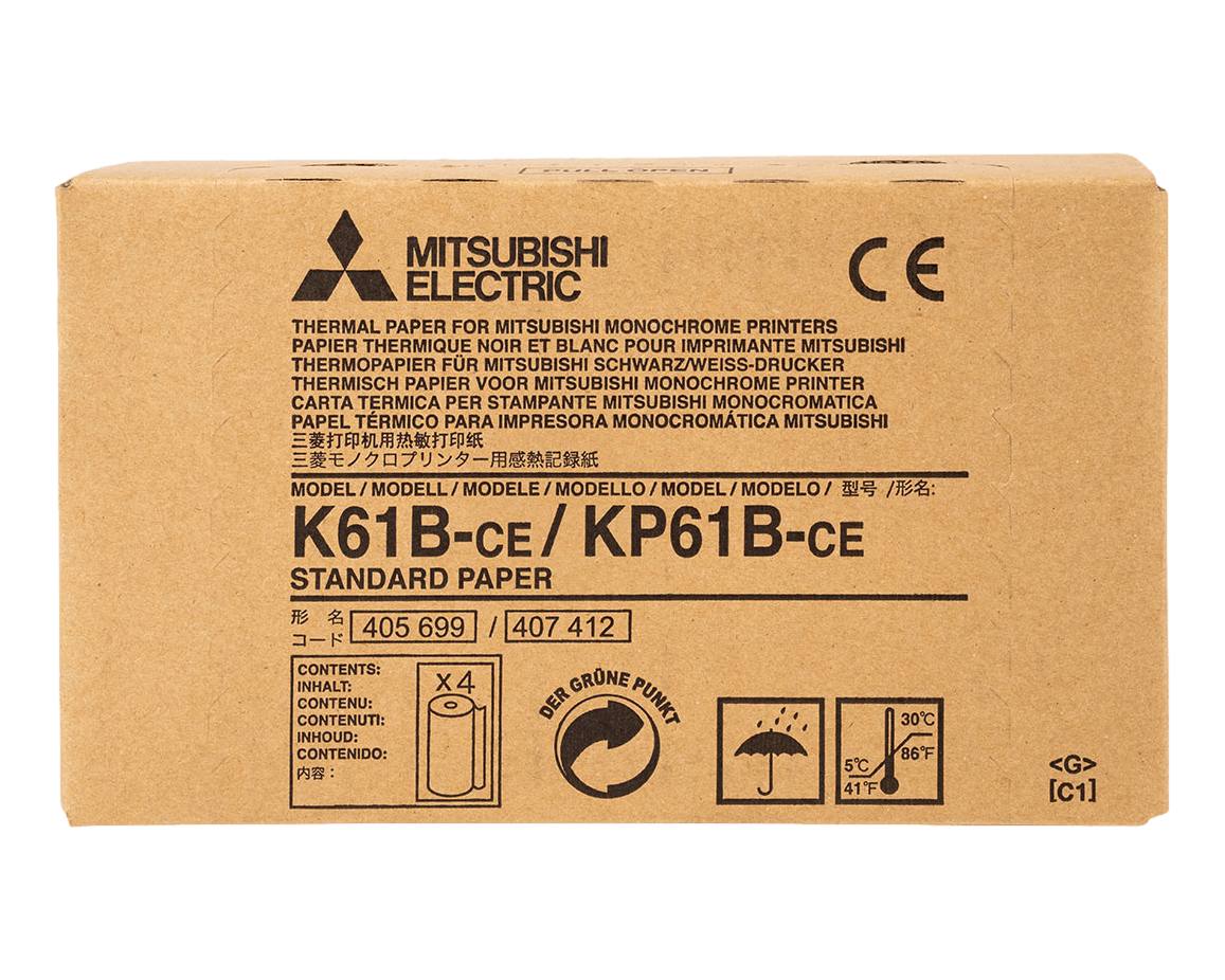 Mitsubishi KP61B / K61B Standard thermal paper for Mitsubishi monochrome printers