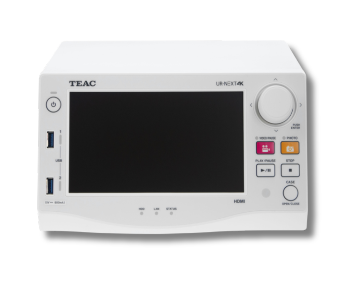 Picture of the TEAC UR-4MD Full HD Video Recorder. The screen and the connectivity make it easy to use.
