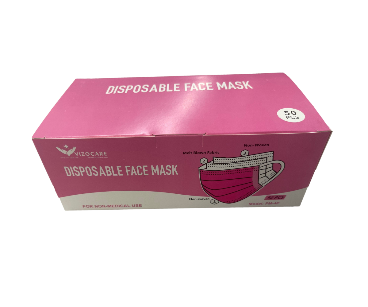 Disposable Face Masks - Pink