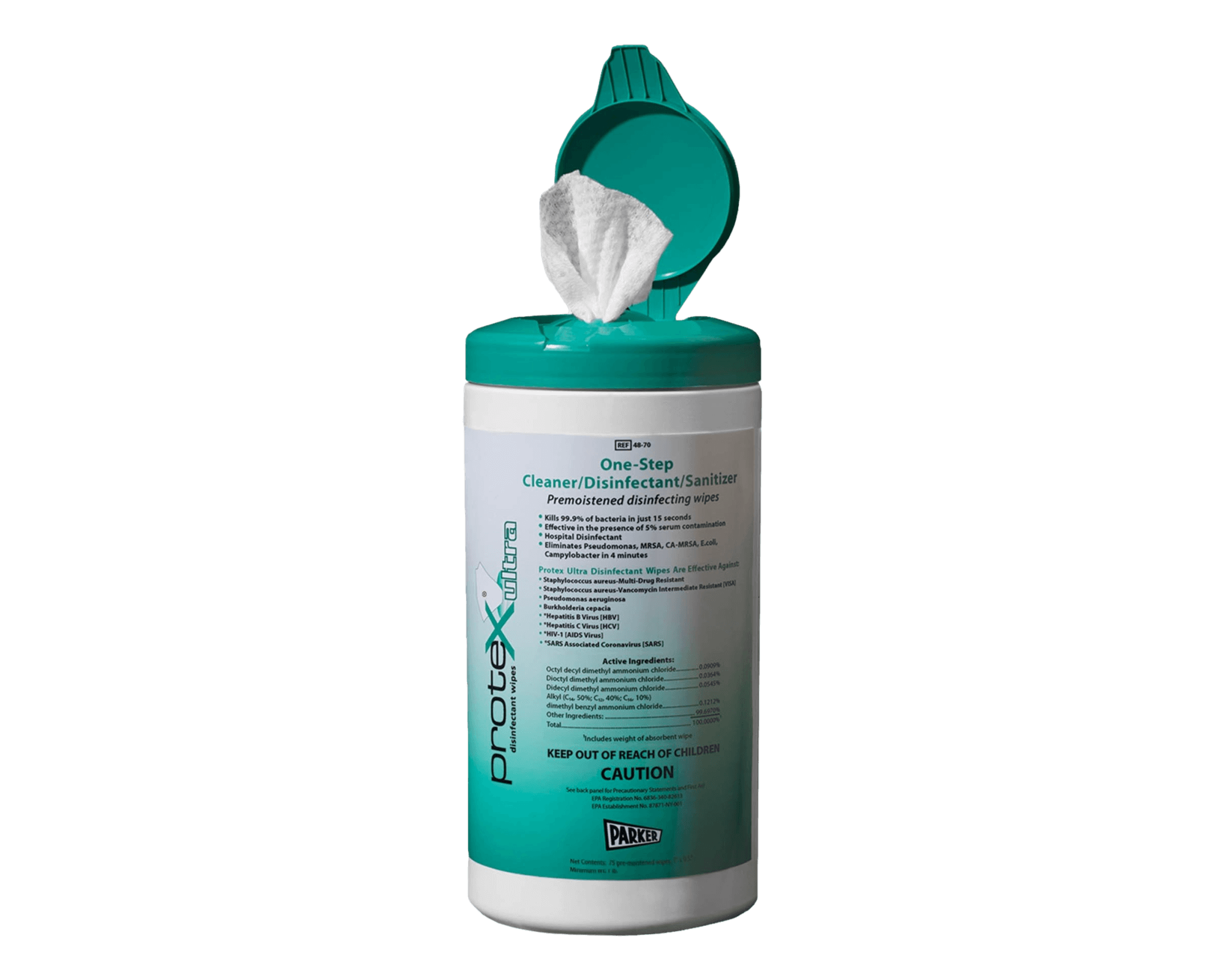 Parker Protex Disinfectant Wipes Canister