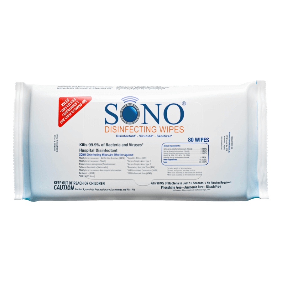 Sono Disinfectant Wipes - Available at ERI