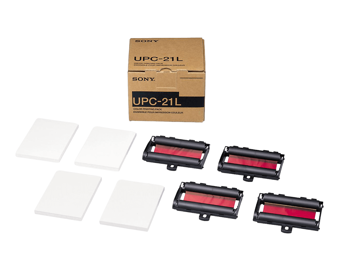 Sony UPC-21L Color Print Pack (Paper + ink ribbons) compatible with Sony printers