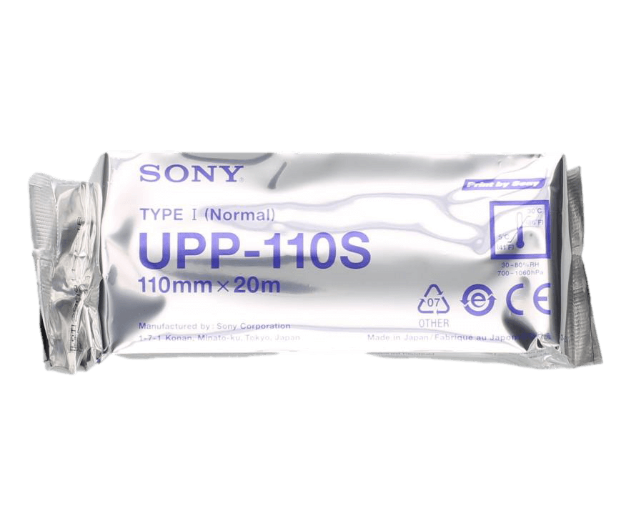 Sony UPP-110S Roll standard ultrasound paper compatible with Sony printers - Type I