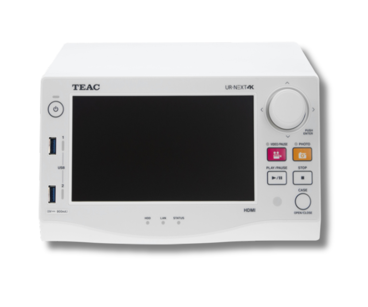 Picture of the TEAC UR-4MD Full HD Video Recorder. The screen and the connectivity make it easy to use. 