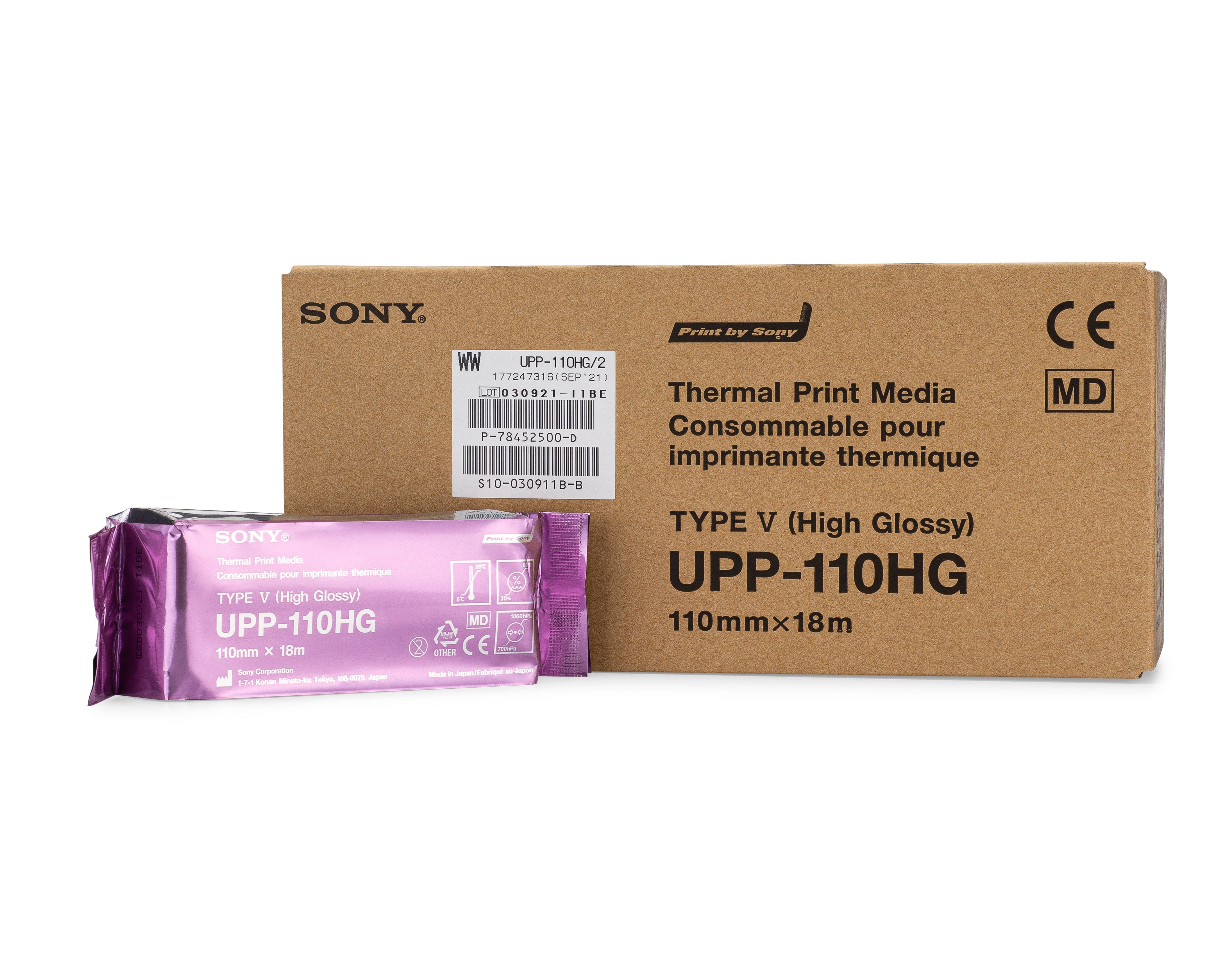 Sony UPP-110HG Roll high glossy ultrasound paper