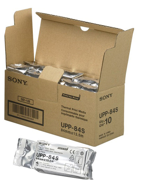 Sony UPP-84S Standard cost effective thermal print media compatible with Sony printers - 10 rolls per box